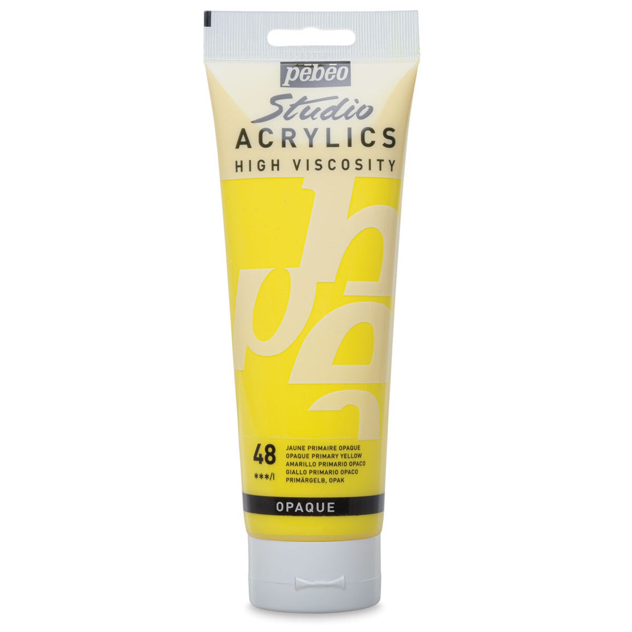 Pebeo High Viscosity Acrylics - Opaque Primary Yellow, 250 ml tube